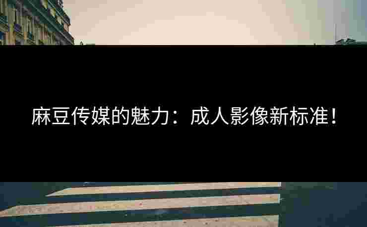 麻豆传媒的魅力：成人影像新标准！